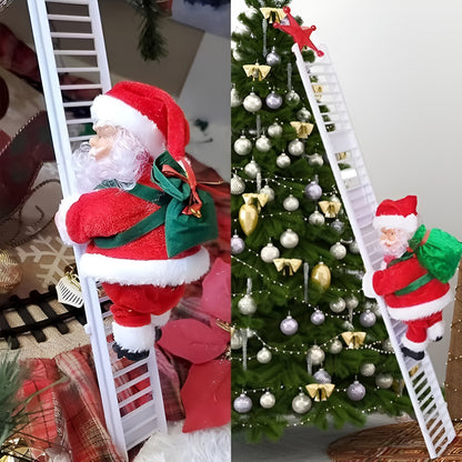 Santa Claus Doll Climbing Ladder with Music