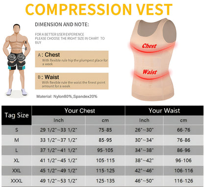 Mens Slimming Body Shaper Vest